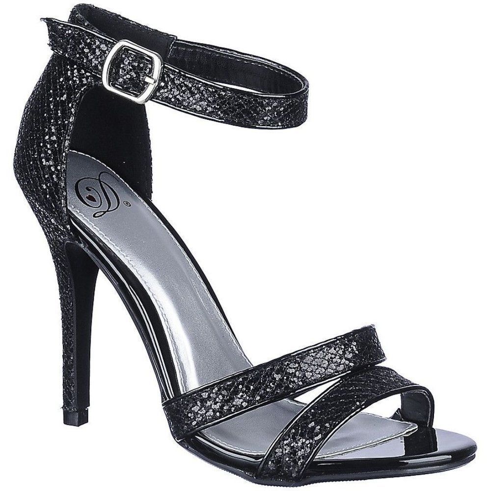 Delicious Glitter Open Toe Stiletto Heel Sandals